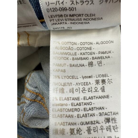 Levi’s 511 Slim Fit Distressed Jeans Men’s 38x32 Light Wash - Picture 6 of 8